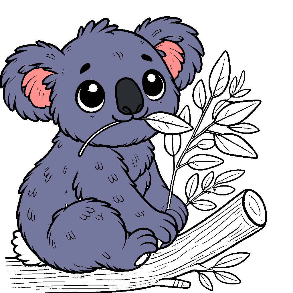 Ausmalbild Koala