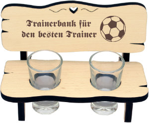 Bester Trainer Geschenk - Schnapsbank mit Gravur