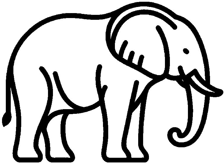 Malvorlage Elefant Umriss
