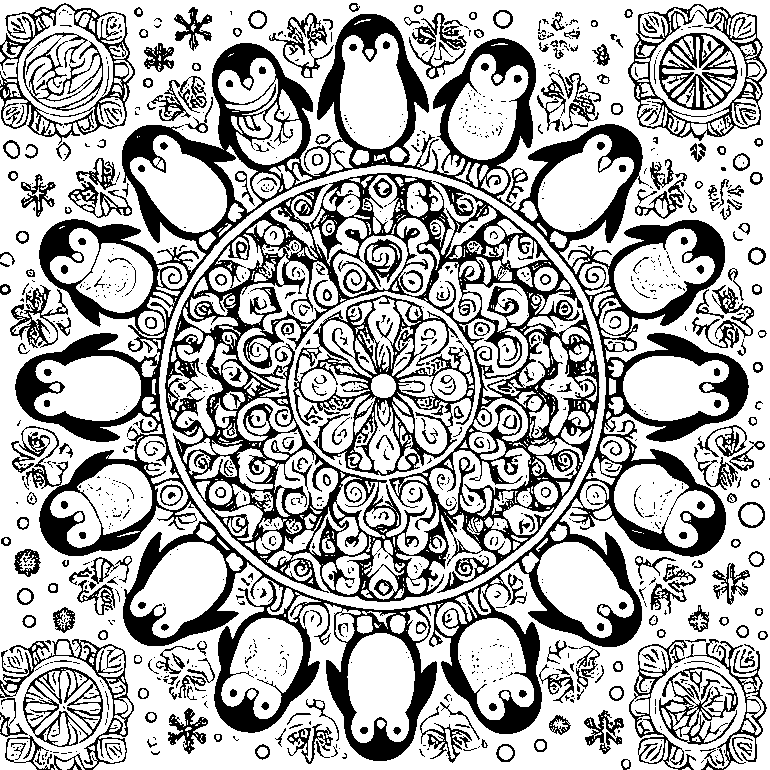 Pinguin Mandala